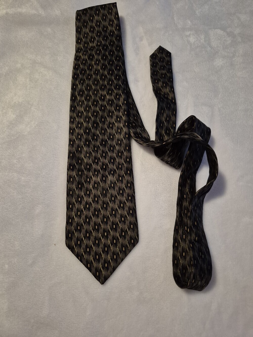 100% Silk Classic Black Patterned Men’s Tie